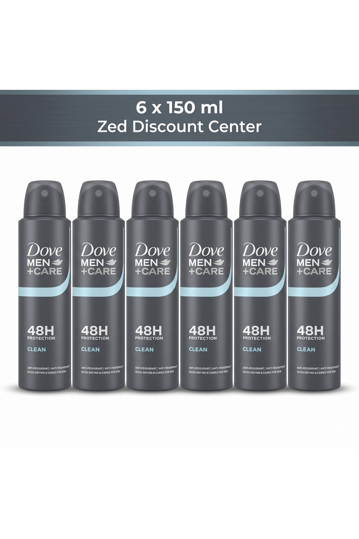 Men Care 48H - Clean - Deodorant Spray 150 ML x6