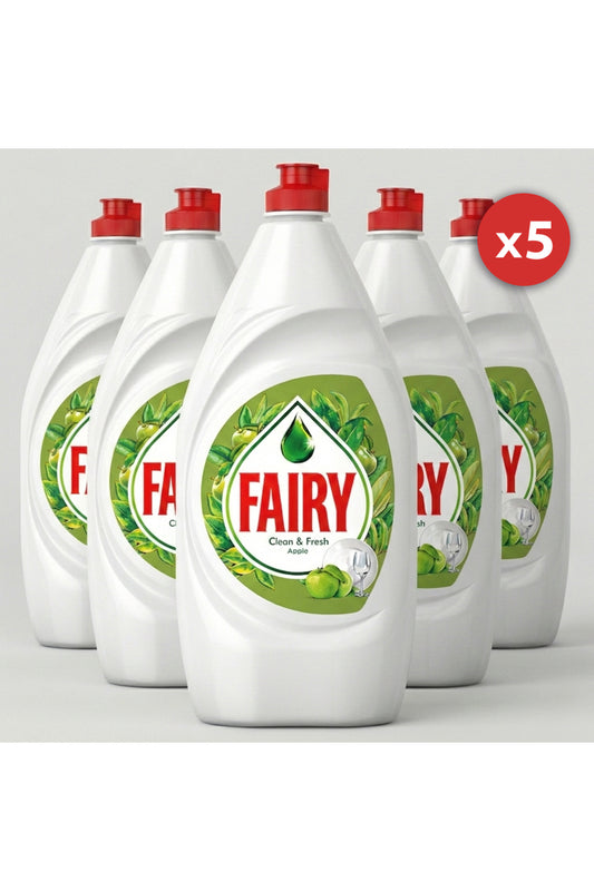 Set of 5 Pieces Liquid Dishwashing Detergent 750ml Apple