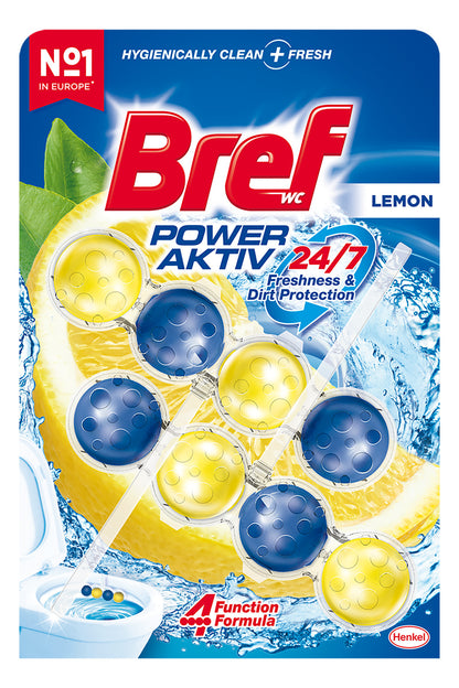 Power Aktiv Solid Toilet Block Lemon Double x5 Pack