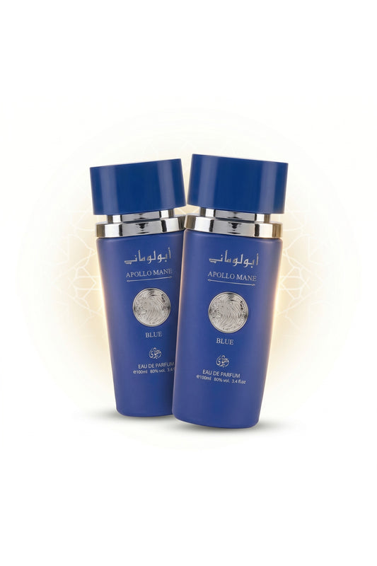 Set of 2 Oriental Perfumes for Men - Apollo Mane Blue 100ML - EDP