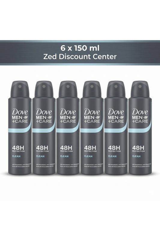 Men Care 48H - Clean - Deodorant Spray 150 ML x6