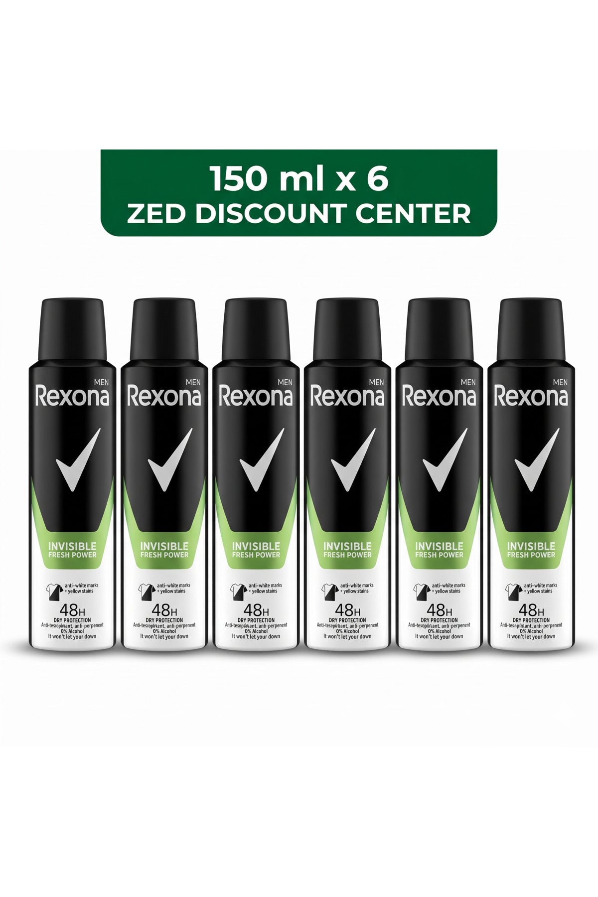 Men Invisible Fresh Power 48H - 150ml x6