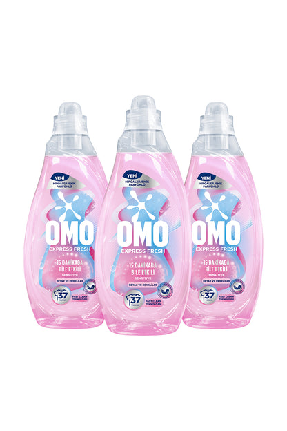Express Fresh Sensitive Liquid Laundry Detergent for Whites and Colors 1480ml x3