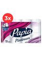 3x Platinum toilet paper 16 rolls, 4 layers