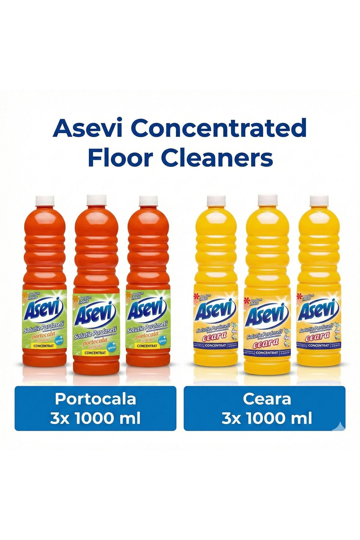 Orange Floor Cleaner 1L X3 + Floor Wax Solution 1L X3