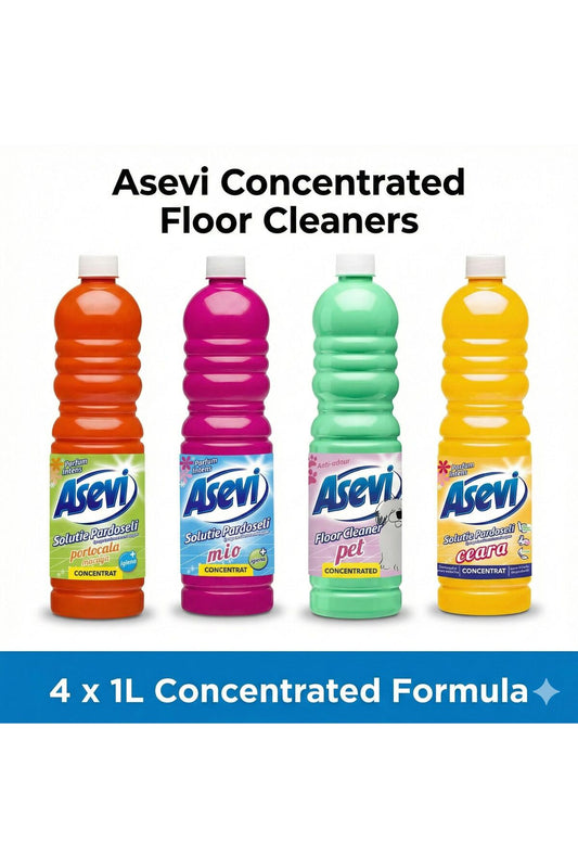 Orange Floor Cleaner 1L + Floor Wax Solution 1L + Pet Floor Cleaner 1L + Mio Floor Cleaner 1L