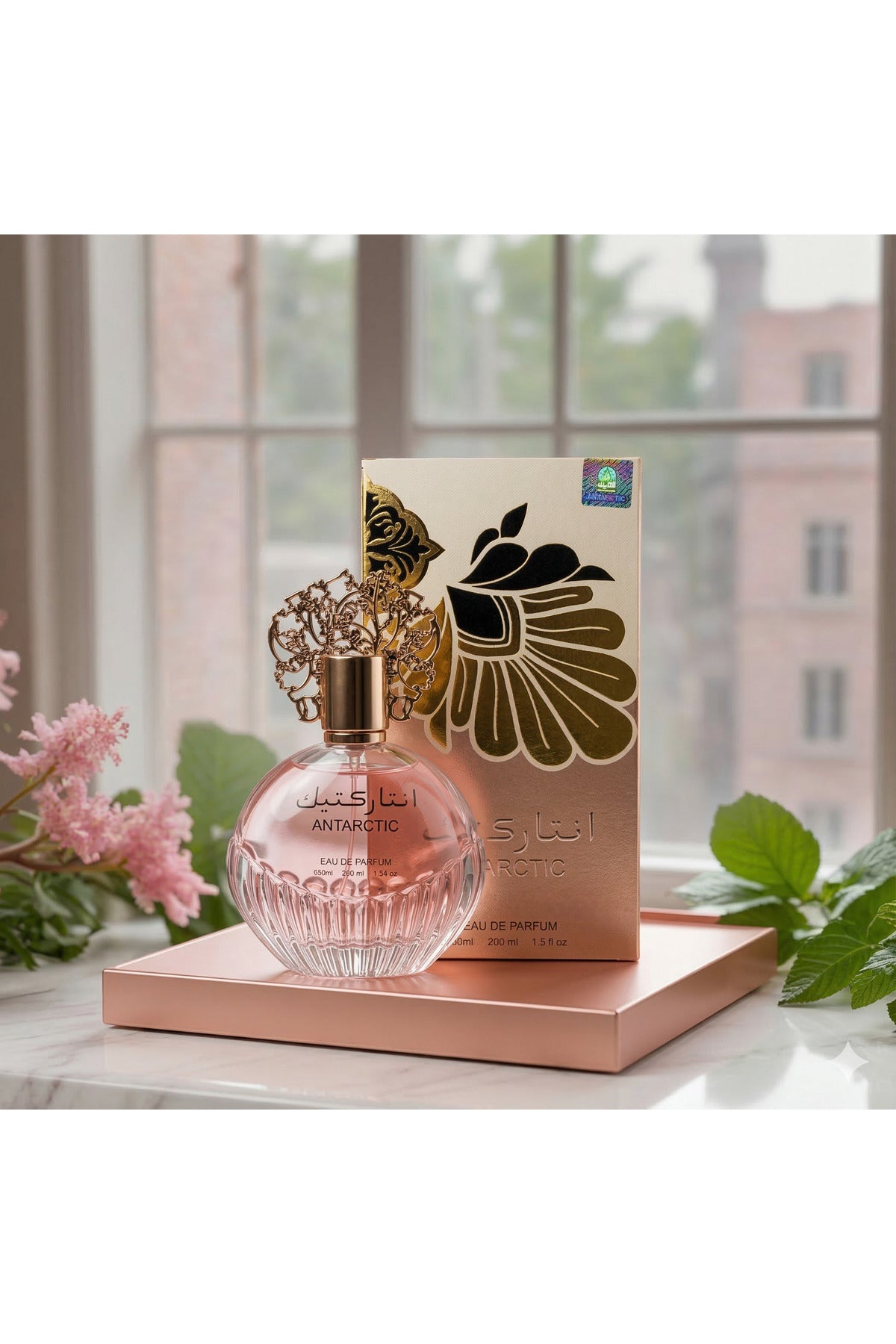 Set of 4 Oriental Perfumes (2xWoman + 2xMan) 100ML - Mousuff Pink + Antarctic Pink + Antarctic Blue + Mousuff Blue