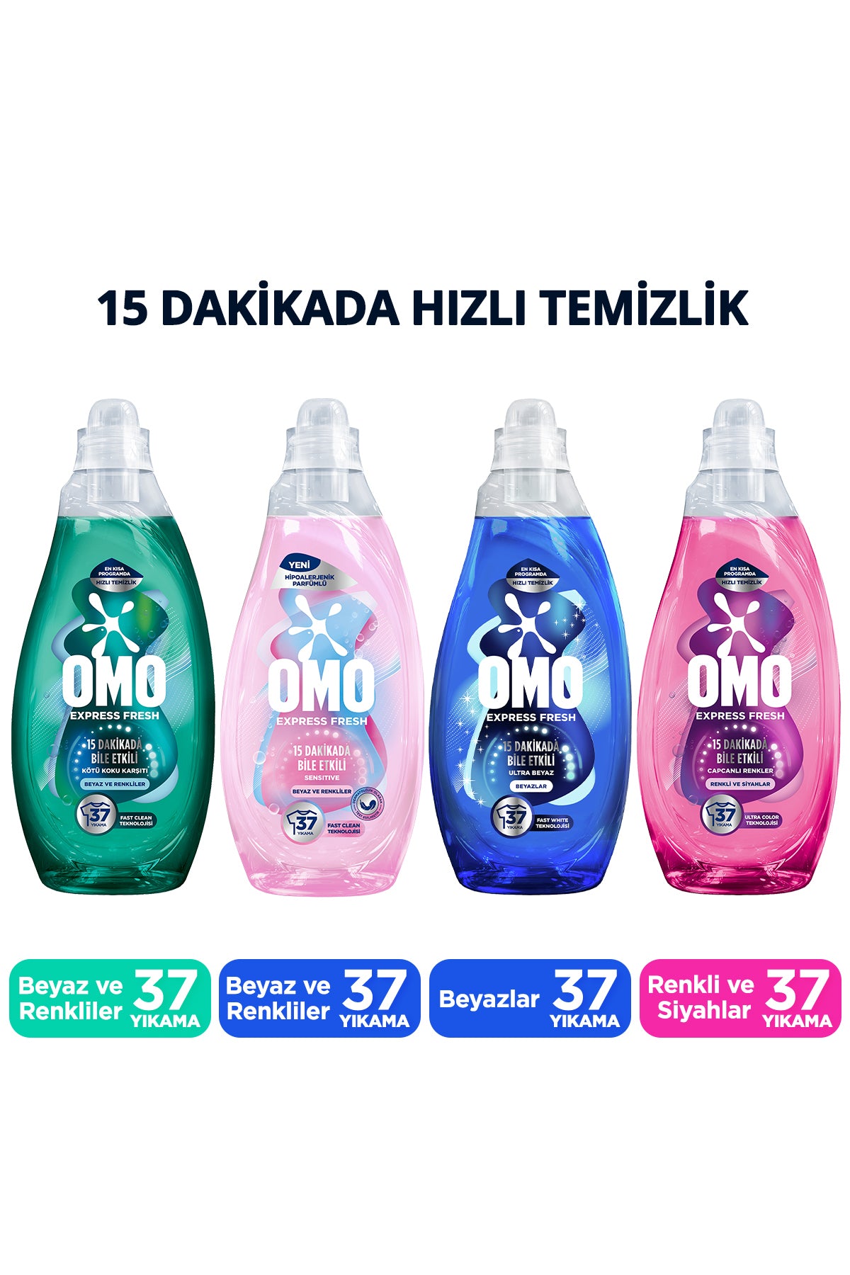 Express Fresh Sensitive Liquid Laundry Detergent Set 1480 ml x4